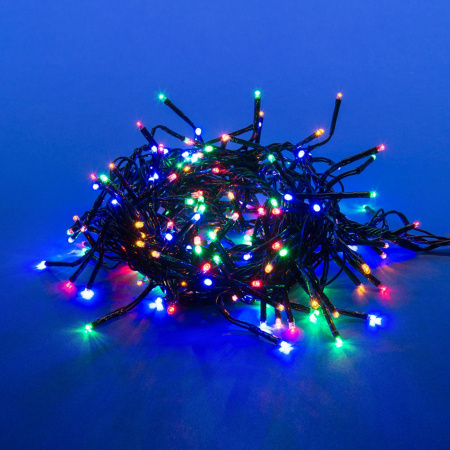 Гирлянда светодиодная с контроллером Фейерверк 3м 200 светодиодов Разноцветный свет Провод зеленый ULD-S0300-200/DGA MULTI IP20 FIRECRACKER Uniel UL-00005475