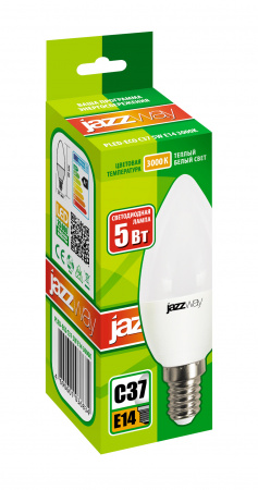 Лампа светодиодная LED 5Вт E14 400Лм теплый матовая свеча 230V/50Hz ECO JazzWay 1036834A