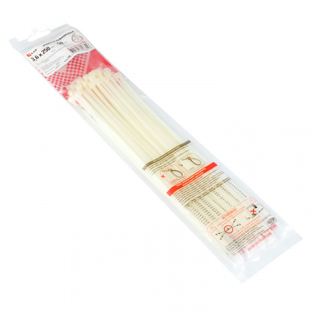 Хомут P6.6 стандартный белый 3.6х250 (100шт) FlexLock PROxima EKF plc-fl-ctsw-3.6х250