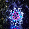 Фигура светодиодная Снежинка 40х40см Подвесная 48 светодиодов Красный синий Провод прозрачный ULD-H4040-048/DTA MULTI IP20 SNOWFLAKE Uniel UL-00001403