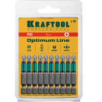 Биты Optimum Line PH2 50 мм 10 шт. KRAFTOOL 26122-2-50-10