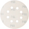 Круги абразивные шлифовальные перфорированные на ворсовой основе под ''липучку'' (Р60, 125 мм, 5шт), Profi CUTOP 85-618