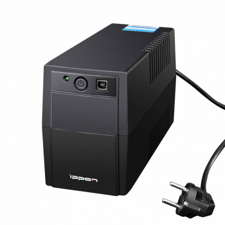 Источник бесперебойного питания Line-interactive Back Basic Euro 1050 Ва/600 Вт фазы 1/1, Tower, 2хSchuko, USB type B с АКБ IPPON 403409