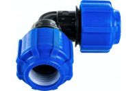 Отвод ПНД компрессионный 90 град 25 мм Политэк 50040025