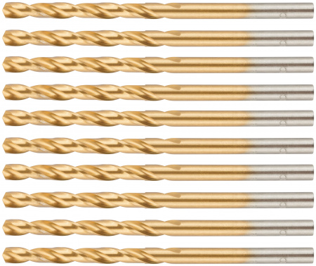 Сверло по металлу Cutop Profi с титановым покрытием, 4х75 мм (10 шт) CUTOP 52-442