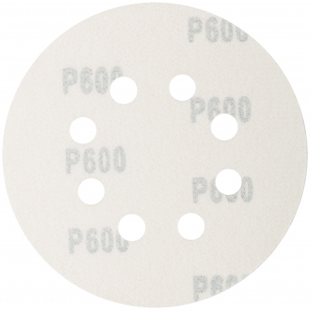 Круги абразивные шлифовальные перфорированные на ворсовой основе под ''липучку'' (Р600, 125 мм, 5шт), Profi CUTOP 85-628
