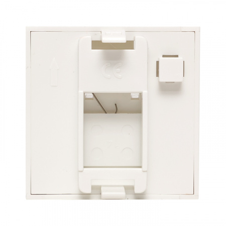 Вставка розеточная TERACOM PRO 45х45мм формат Mosaic на 1 модуль Keystone со шторкой и маркером белая EKF TRP-INS-MOS-2M1P-WH