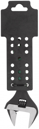 70201 Ключ разводной ''Карат'', CrV, обточенные узкие губки, шкала, увелич.захват, прорезин.ручка 150 мм ( 34 мм ) FIT 