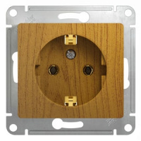 GLOSSA Розетка с заземлением в рамку дуб Systeme Electric GSL000543