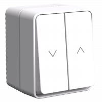 ATLASDESIGN PROFI IP54 2-клавишный ВЫКЛЮЧАТЕЛЬ ДЛЯ ЖАЛЮЗИ, 2хсх.4, БЕЛЫЙ Systeme Electric ATN540119