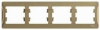 GLOSSA Рамка горизонтальная 4 поста титан Systeme Electric GSL000404