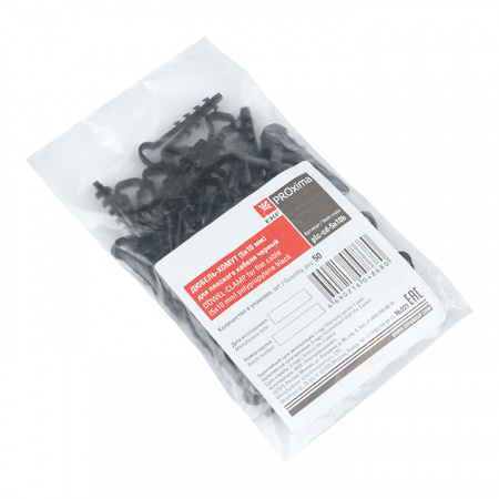 Дюбель-хомут 5х10 черный (100шт) EKF plc-cd1-5х10b