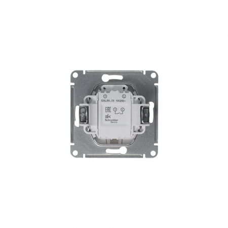 Выключатель одноклавишный, с подсветкой, механизм схема 1а, платина Systeme Electric GSL001213