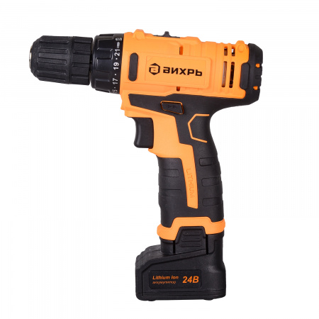 72/14/18 Дрель-шуруповерт аккумуляторная ДА-24Л-2к (2.0 А/ч) Вихрь 