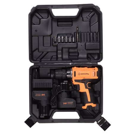 72/14/18 Дрель-шуруповерт аккумуляторная ДА-24Л-2к (2.0 А/ч) Вихрь 