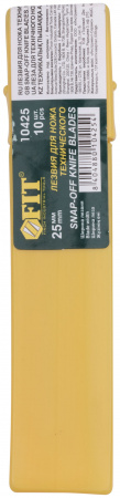 10425 Лезвия для ножа технического 25 мм, 7 сегментов, сталь SK5 (10 шт) FIT 