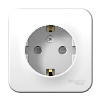 BLANCA Розетка наружная с заземлением со шторками и с изолирующей пластиной, 16А, 250В, белый Systeme Electric BLNRA011111