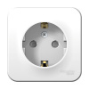 BLANCA Розетка наружная с заземлением со шторками и с изолирующей пластиной, 16А, 250В, белый Systeme Electric BLNRA011111