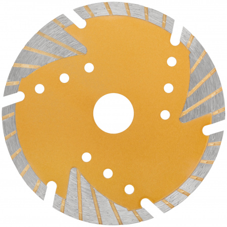 Диск отрезной алмазный универсальный с защитными секторами (сухая и влажная резка) 125х1.9х7х22.2 мм FIT 37546