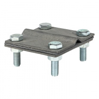 Зажим полоса 40 - прут 10 (3 пластины 70х70мм) HZ PROxima EKF lp-g3101