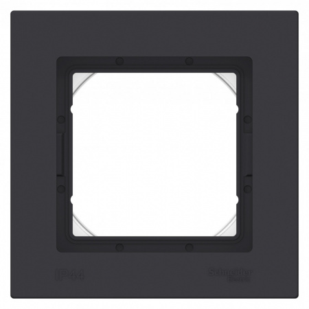 ATLASDESIGN AQUA 1-постовая РАМКА IP44, КАРБОН Systeme Electric ATN441001