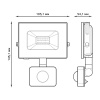Прожектор светодиодный ДО 20 Вт 6500К 1300 лм 175-265В IP65 161х118х40мм Алюминий с датчиком движения Elementary-S Gauss GAUSS 628511320