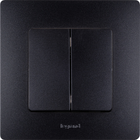 ETIKA Выключатель двухклавишный автоматические клеммы 10 AX 250 В антрацит Legrand 672602