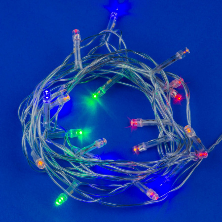 Гирлянда светодиодная 2.5м 20 светодиодов Разноцветный свет Провод прозрачный ULD-S0250-020/STA MULTI IP20 Uniel UL-00005481