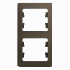 GLOSSA Рамка 2 поста вертикальная шоколад Systeme Electric GSL000806