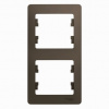 GLOSSA Рамка 2 поста вертикальная шоколад Systeme Electric GSL000806