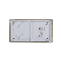 Блок: розетка + выключатель двухклавишный бежевый Systeme Electric GSL000272