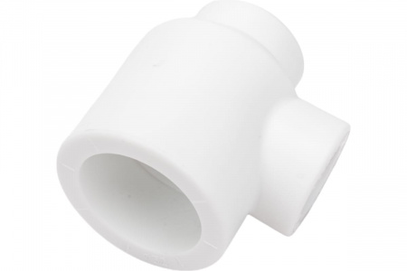 Тройник полипропиленовый PPR переходной 32х20х20мм белый Политэк 9300322020