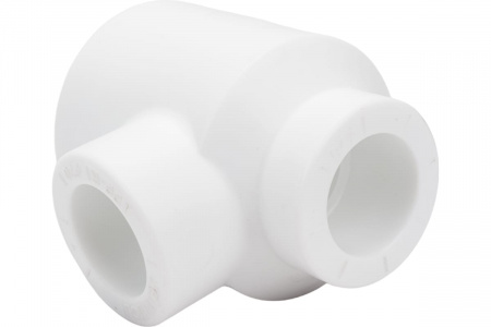 Тройник полипропиленовый PPR переходной 32х20х20мм белый Политэк 9300322020