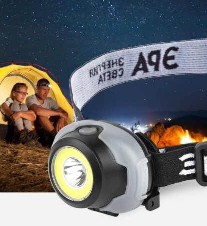 Фонарь налобный светодиодный GB-710 Криптон, на батарейках, 3 режима, 5 Вт, СОВ, 3хААА ЭРА Б0052752