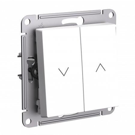 ATLASDESIGN 2-клавишный ВЫКЛЮЧАТЕЛЬ ЖАЛЮЗИ, 10А, мех., БЕЛЫЙ Systeme Electric ATN000119