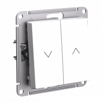 ATLASDESIGN 2-клавишный ВЫКЛЮЧАТЕЛЬ ЖАЛЮЗИ, 10А, мех., БЕЛЫЙ Systeme Electric ATN000119