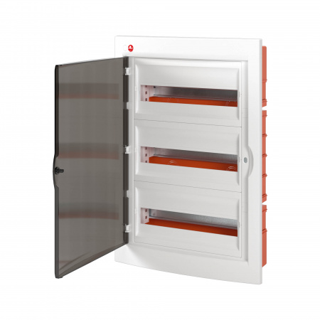 RB54B4TWD Щиток встраиваемый с дверцей 54 мод.,IP41, белый, с клеммным блоком 63А DKC 