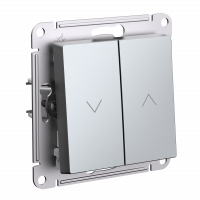 ATLASDESIGN 2-клавишный ВЫКЛЮЧАТЕЛЬ ЖАЛЮЗИ, 10А, мех., АЛЮМИНИЙ Systeme Electric ATN000319