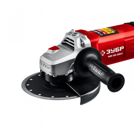Угловая шлифовальная машина 230 мм, 2200 Вт, компакт ЗУБР УШМ-230-2205 П
