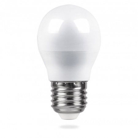 LB-38 25405 Лампа светодиодная LED 5вт Е27 белый шар FERON 