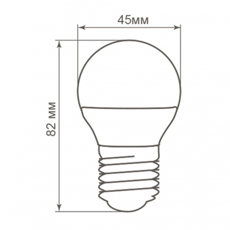 Лампа светодиодная LED 5вт Е27 белый шар FERON LB-38 25405