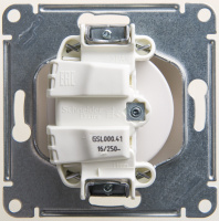 GLOSSA Розетка без заземления перламутр в рамку Systeme Electric GSL000641