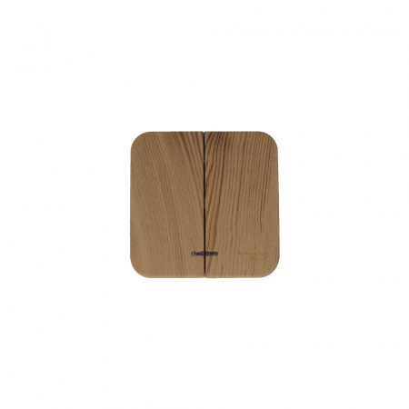 Выключатель BLANCA двухклавишный наружный (схема 5) с подсветкой и изоляционной пластиной 10а 250b ясень Systeme Electric BLNVA105115