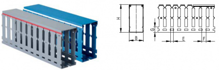 Короб перфорированный RL12 80х80 серый QUADRO DKC 00152RL