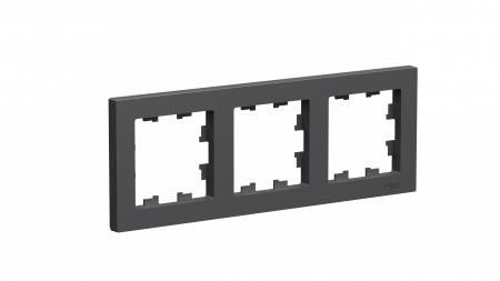 ATLASDESIGN 3-постовая РАМКА, универсальная, БАЗАЛЬТ Systeme Electric ATN001403
