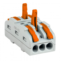 Строительно-монтажная клемма СМК 222-423 проходная3 полюса 0.08-4мм2 (25шт.) PROxima EKF plc-smk-423