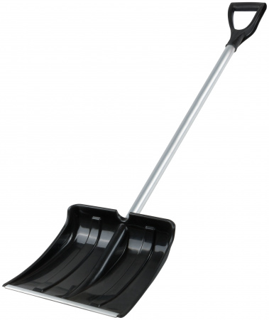 Лопата для уборки снега ''Снежинка'' алюминиевая планка, алюминиевый черенок, V-ручка, 365х380х1320 мм РОС 68102