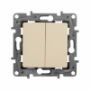 ETIKA Переключатель двухклавишный слоновая кость автоматические зажимы 10AX Legrand 672312