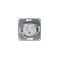 GLOSSA розетка с заземлением платина Systeme Electric GSL001243