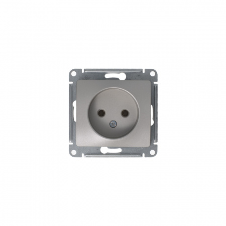 GLOSSA розетка с заземлением платина Systeme Electric GSL001243